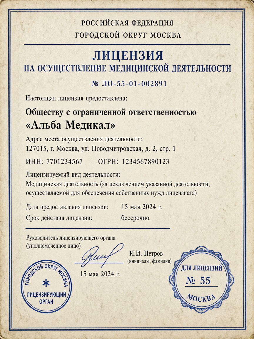 Лицензия на медицинскую деятельность